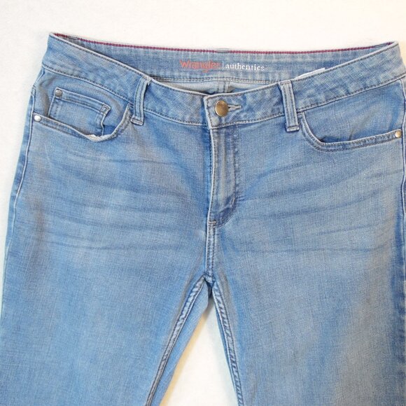 Wrangler Jeans Womens 10M Blue Denim Straight Pocket Flaps Normcore Country - Picture 4 of 11